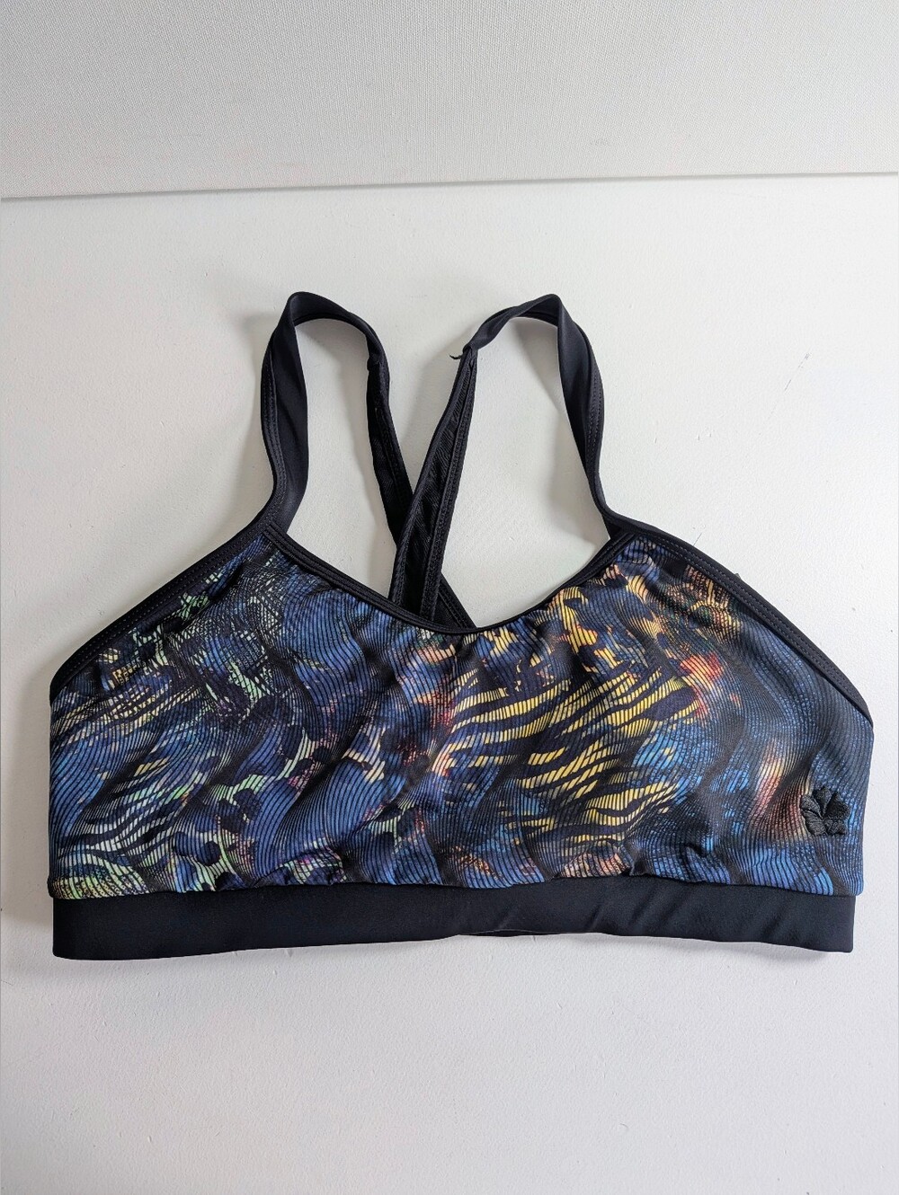 Hapari Women's Bathing Suit Bikini Top Size XL blue raceback new